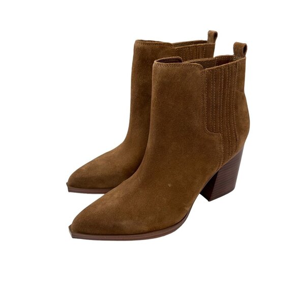 Marc Fisher Women Matter Suede Leather Pointed Toe Ankle Boots SZ 8.5M-Pull On - Picture 2 of 13